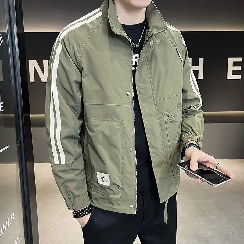 Мужская верхняя одежда на весну и осень новинка 2024 модная брендовая мужская