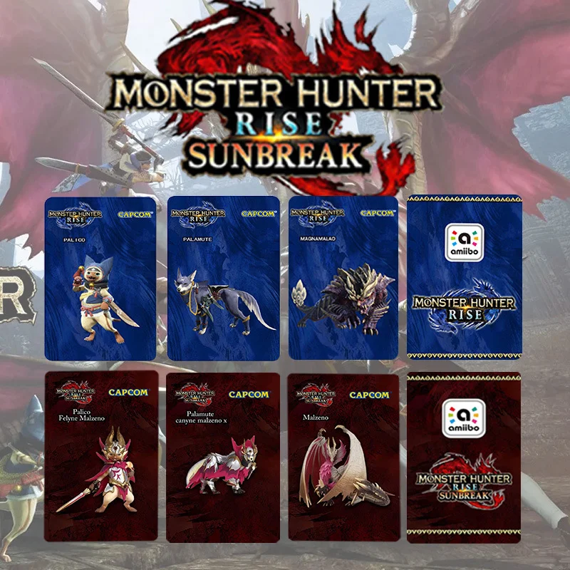 

New Switch Monster Hunter Character Language 2 Amiibo Monster Hunter Rise Dawn Amiibo Linkage Cards Birthday Gifts Free Shipping