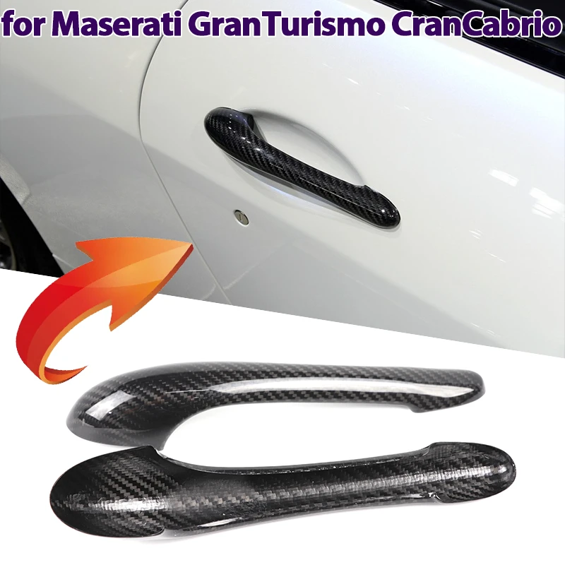

Наружная крышка дверной ручки, отделка из натурального углеродного волокна, украшение для Maserati Gran Туризм Гран Cabrio GranCabrio