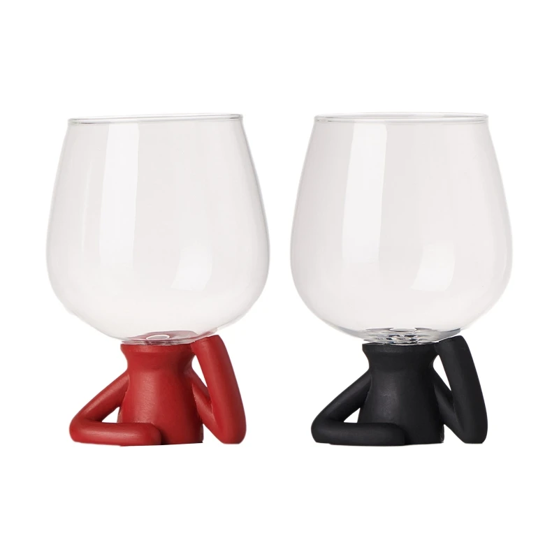 

2 in 1 Creative Red Wine Champagne Glasses Cup Stopper with Base Directly from Bottle Cocktail Mug for Home Bar