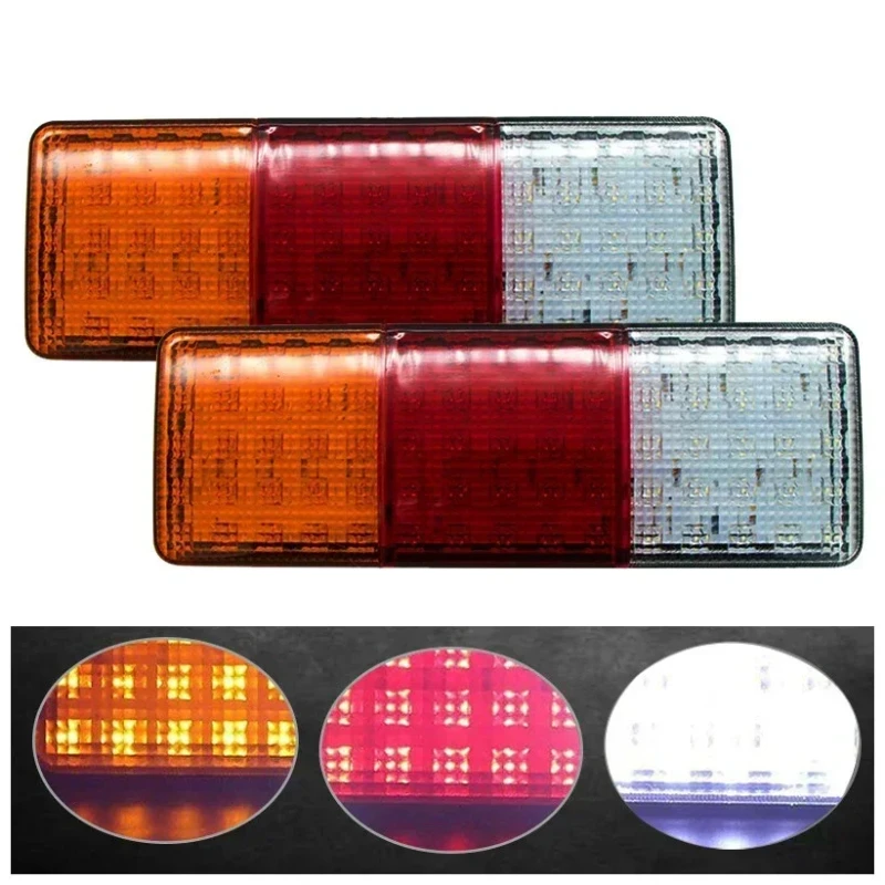 2 шт. 12 В водонепроницаемые 75 светодиодных задних фонарей фонари для прицепа