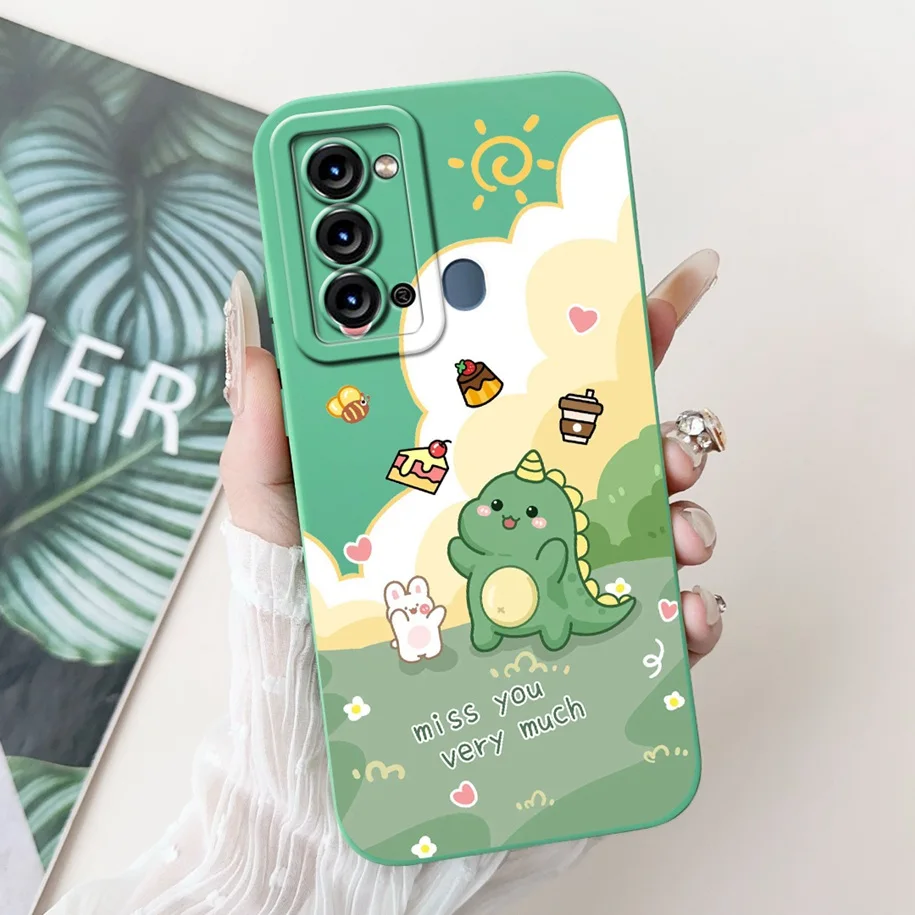 For Itel P38 S17 Case S661W Shockproof Cover Cute Cartoon Panda Soft Silicone Matte Fundas Vision 3 Vision3 Phone Cases