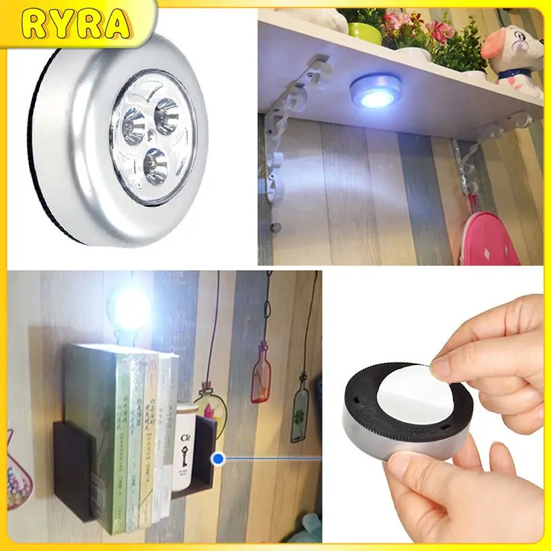 

LED Stick Touch Night Lights Wireless Push Pat Lamp For Car Home Wall Cabinet Wardrobe Camping Battery Powered Indoor Lights