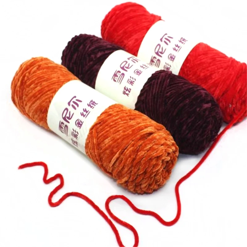 

3pcs Velvet Yarn Soft Protein Cashmere Yarn Silk Wool Baby Yarn Crochet Knitting Yarn Cotton Baby Wool DIY Sweater