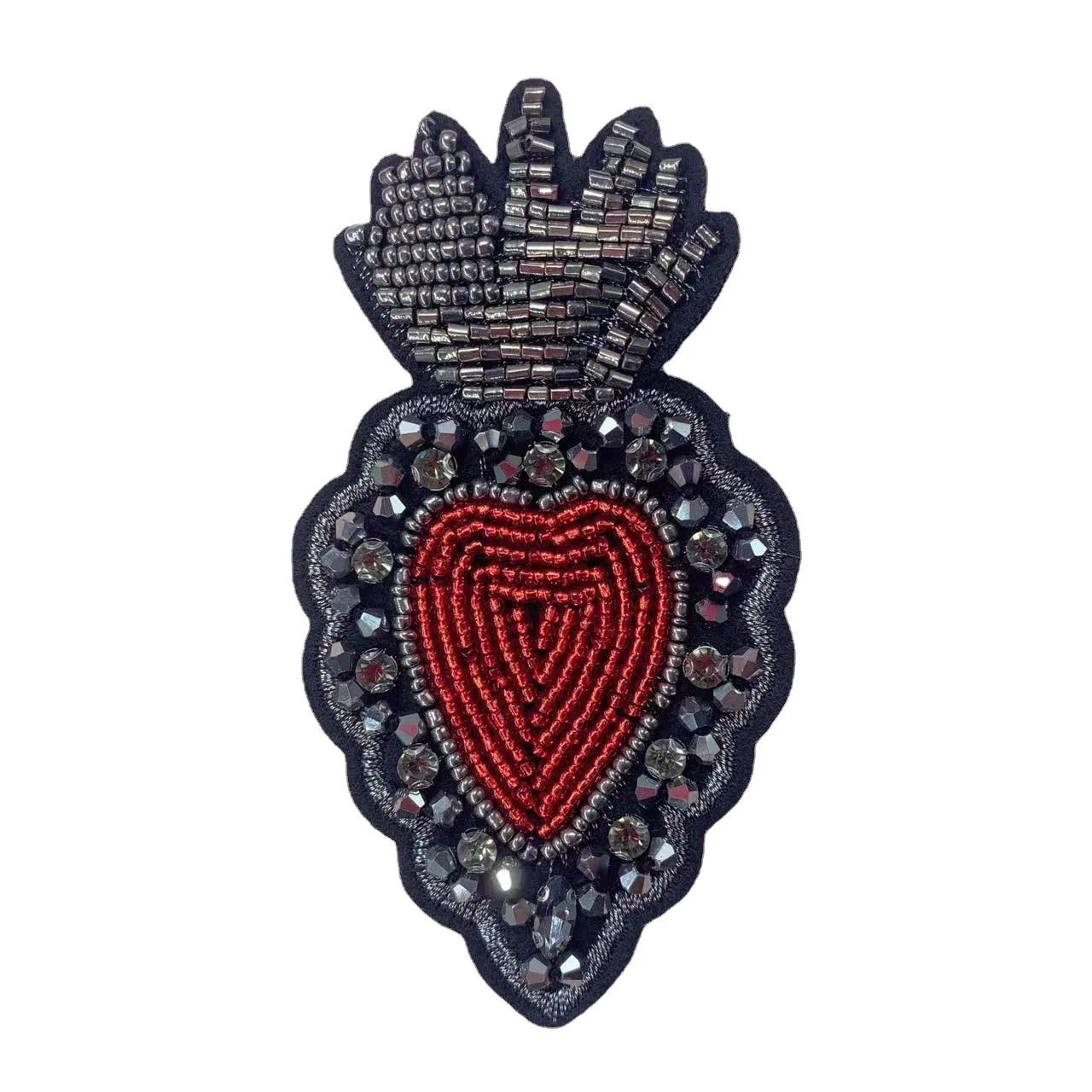 Нашивка со стразами в виде сердца для одежды аппликация нашивка сумок украшение