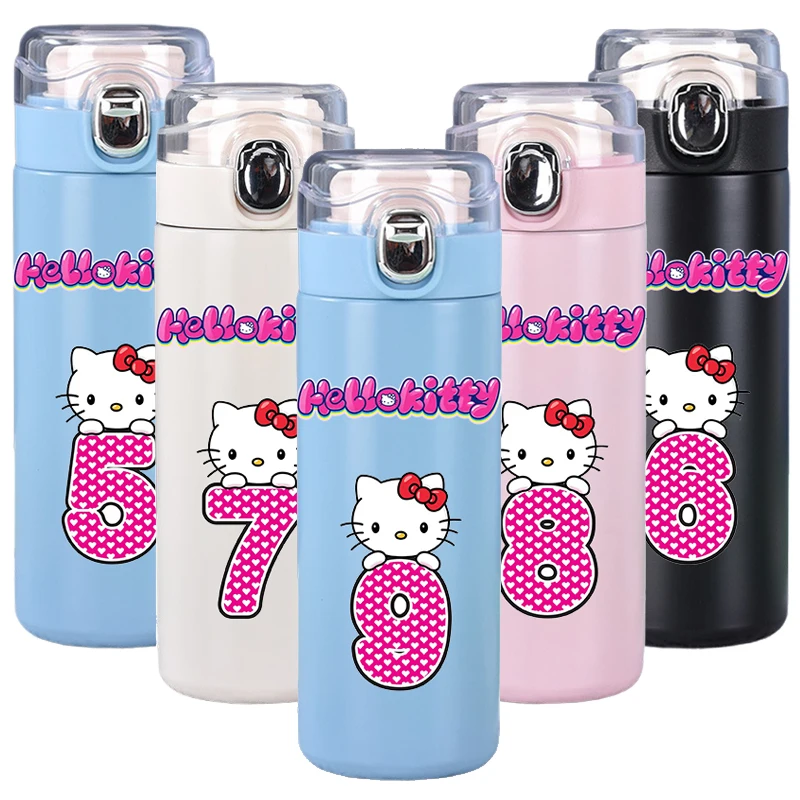 400 мл термос Hello Kitty из нержавеющей стали термоподпрыгивающая крышка бутылка для