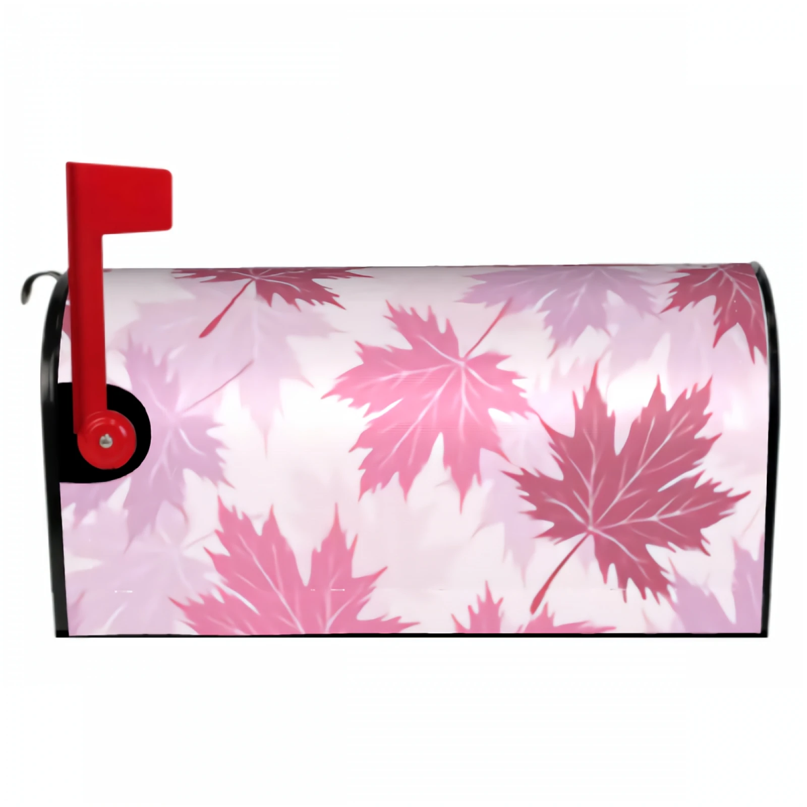 

Red Orange Yellow Leaves Decorative Mailboxes Wraps Post Letter Box Cover Standard Size 18x21 In for Outdoor Garden Yard