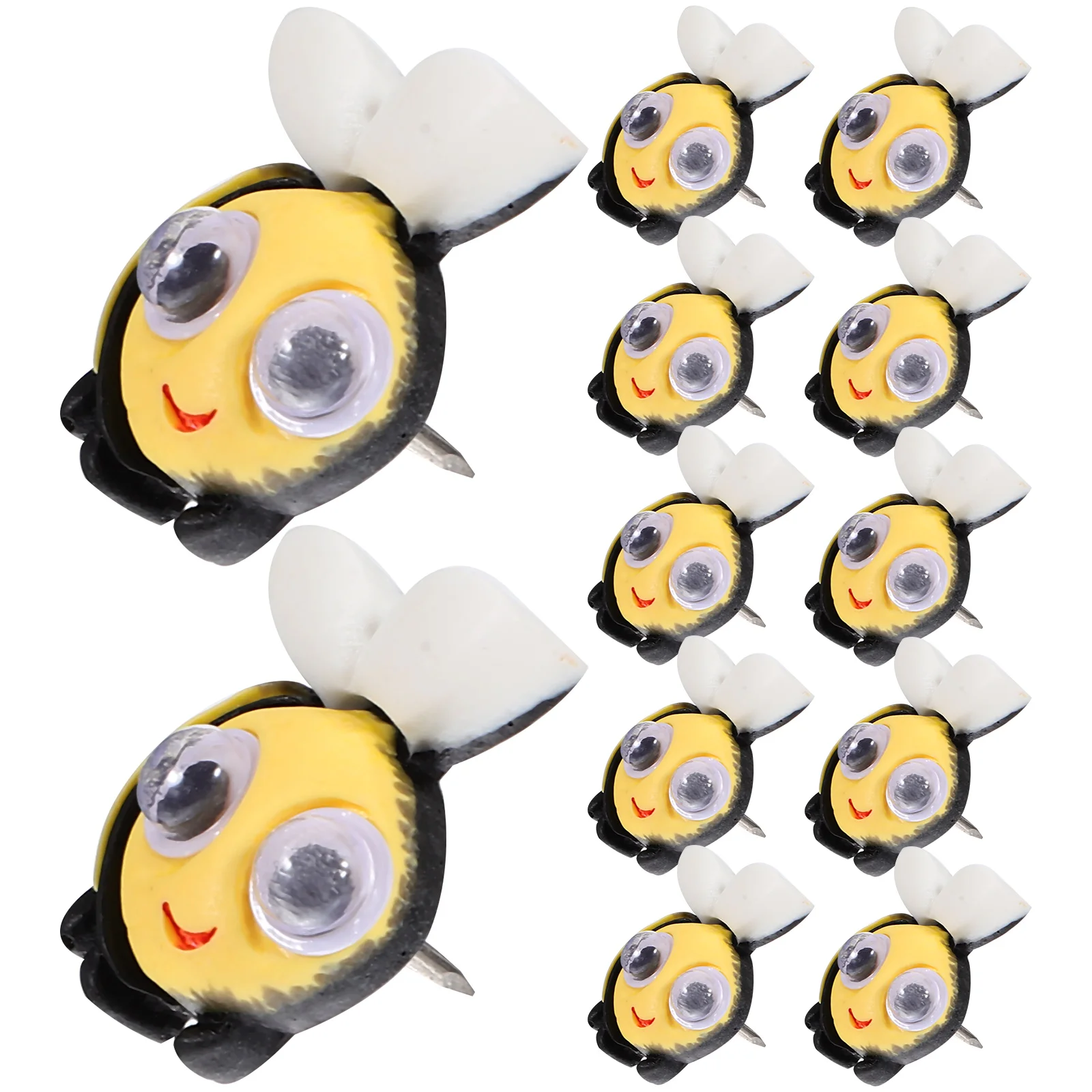 

20 Pcs Map Supplies Compact Thumbtacks Cork Board Accessories Desk Women Bee Shape Resin Replaceable Push Pin Pushpins