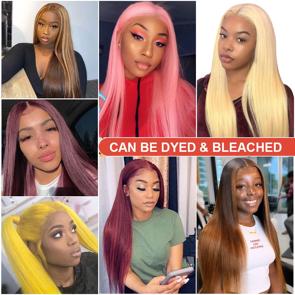13x4 Bone Straight Lace Front Wig 13x6 Hd Transparent Brazilian 30 40 Inch Human Hair Wigs For Balck Women 360 Lace Frontal Wig