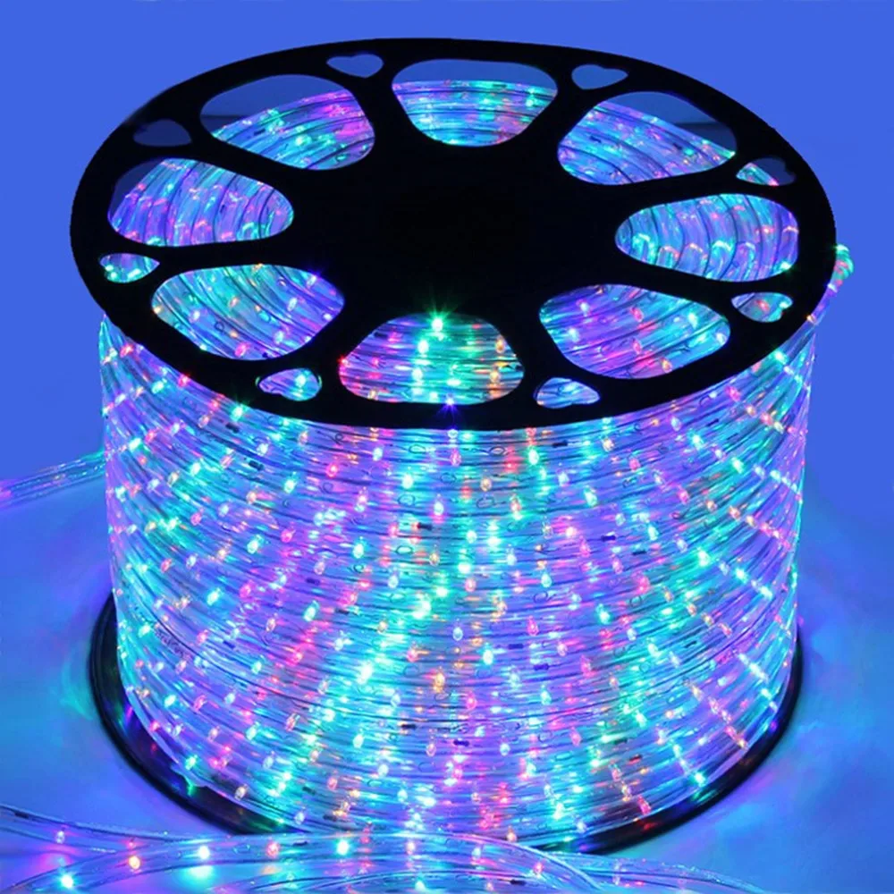 220V led strip light Rainbow tube waterproof flexible neon lights for Christmas outdoor twinkel lights room Decoration lamp