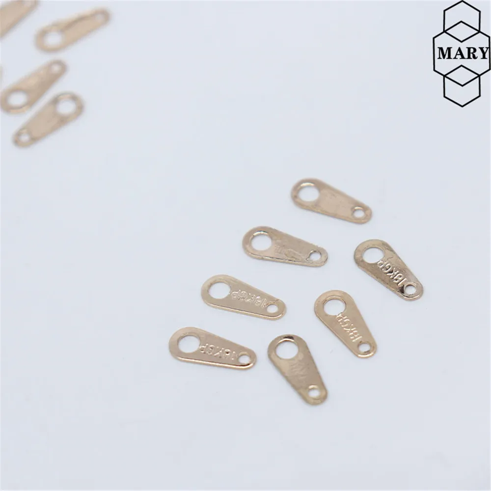 

14K gold clad flat piece necklace closing clasp piece handmade DIY jewelry accessories materials Japanese tag connecting piece