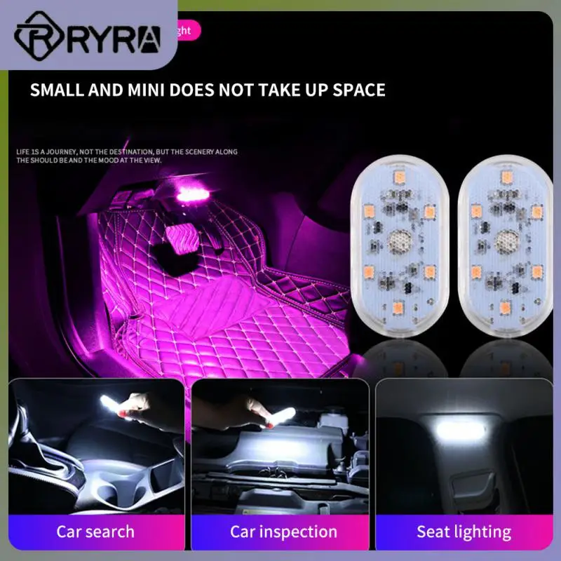 

2/4/5PCS 5v Portable Touch Light Universal Decorative Lamp Mini Car Light Car Accessories Car Interior Roof Reading Lamp