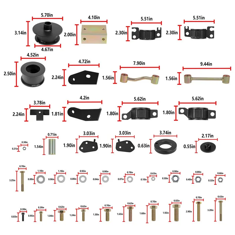 Комплект для нивелира переднего и заднего 2 5 дюйма Jeep Wrangler JL JLU 2018-2022 с пружинными