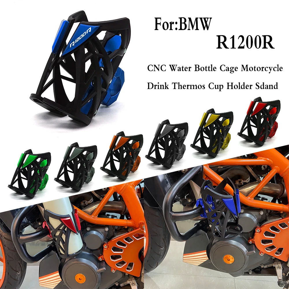 

Клетка для бутылки с водой с ЧПУ для BMW R1200R R 1200 R R1200 R r1200r, мотоциклетный термос, держатель для чашки Sdand LOGO R1200R BMW