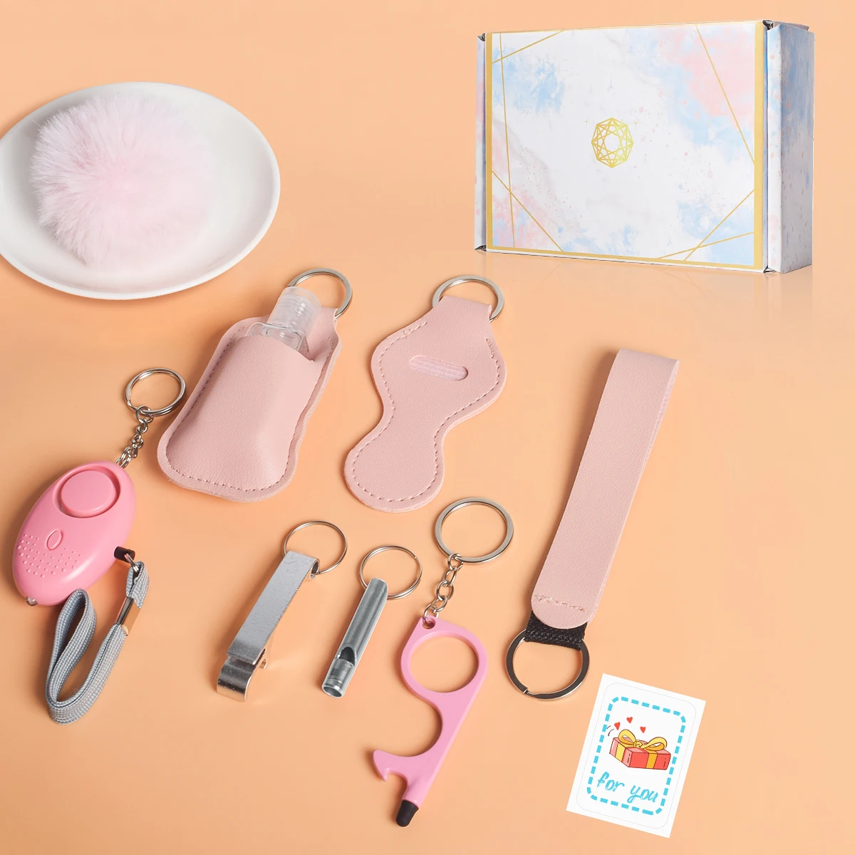 

8 шт./набор, защитный брелок для ключей