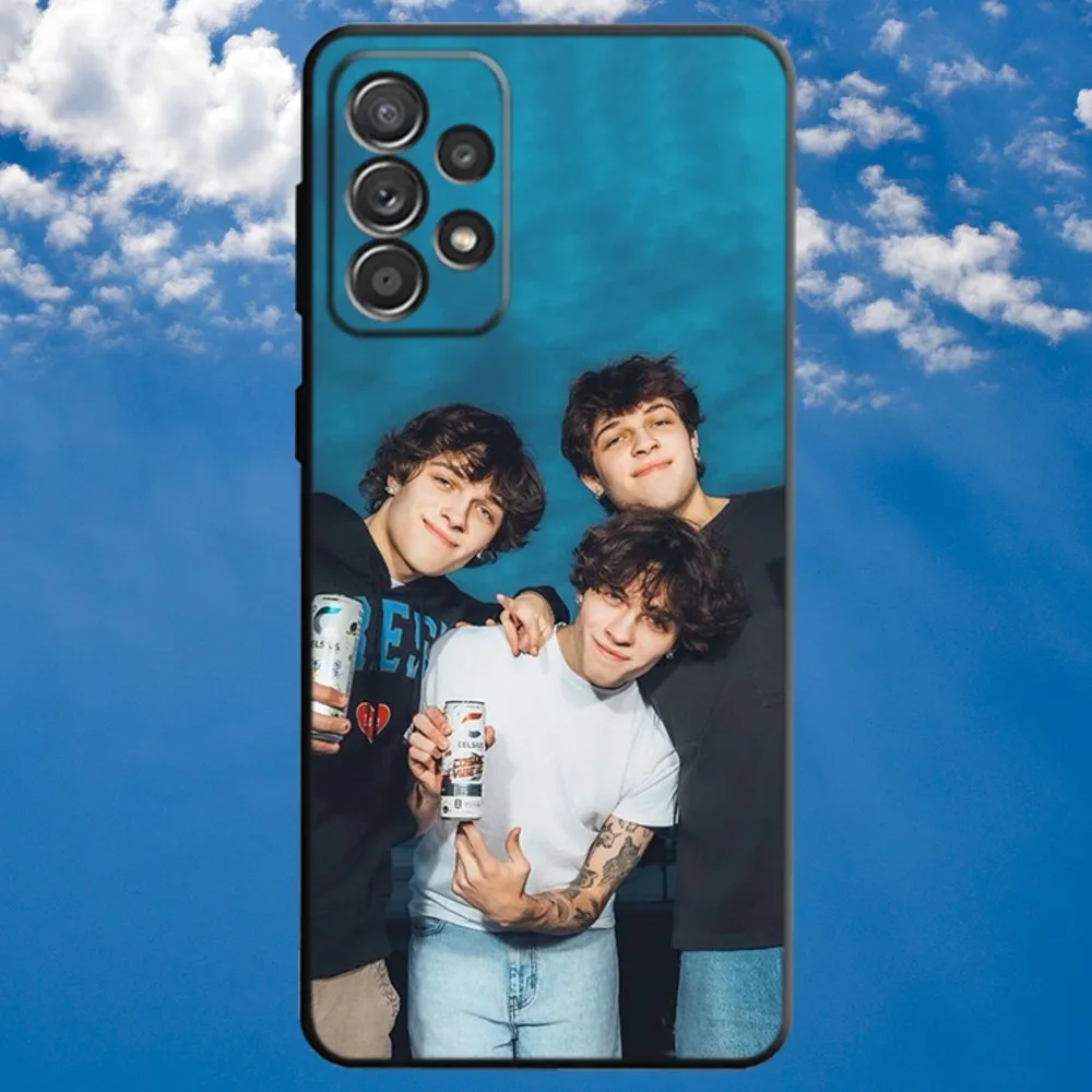 Чехол для телефона S-Sturniolo Triples Samsung S21 S22 Ultra S20 S30 plus S23 ultra 5G мягкий черный чехол