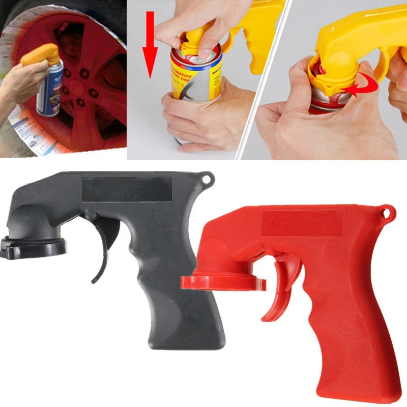 

Car Spray Adaptor Paint Care Aerosol Spray Gun Handle with Full Grip Trigger Locking Collar Car Paint Maintenance Polishing Tool