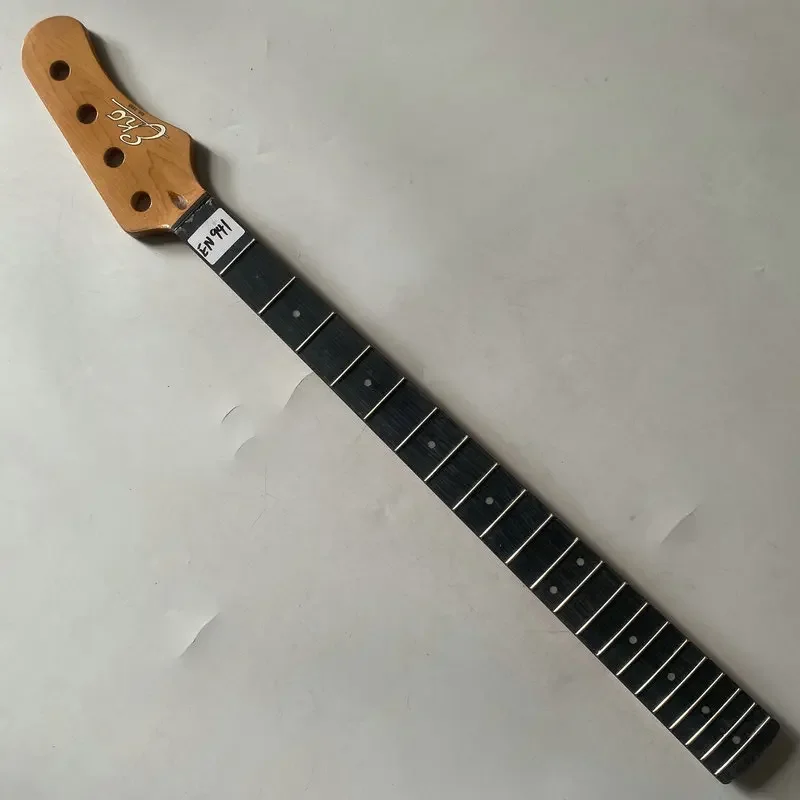 EN941 Original EKO 4 String Electric Bass Neck 21 Frets Maple With Rosewood for DIY Replace Wood Damage and Crack