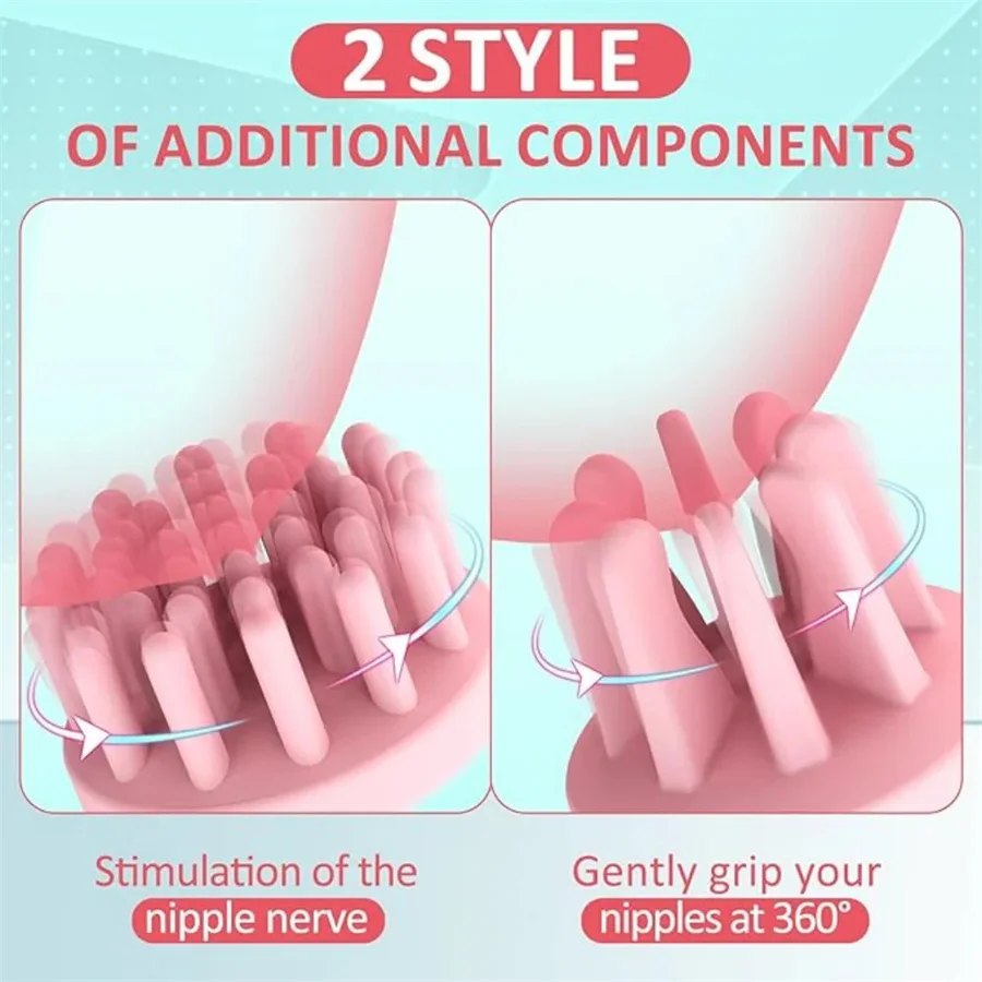 Присоска-вибратор для сосков с 10 режимами вращения