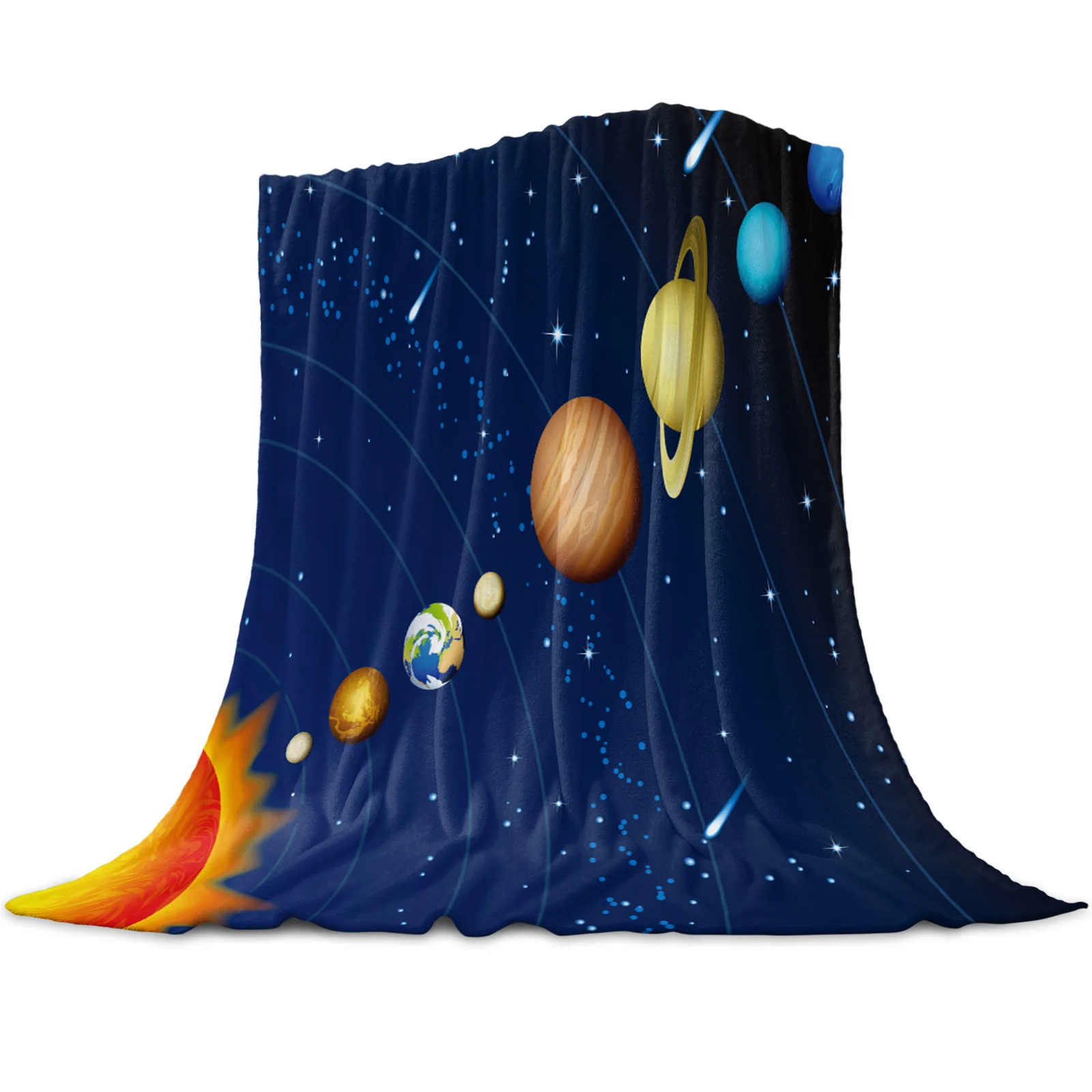 

Мягкое фланелевое одеяло с рисунком планеты Галактики, постельные принадлежности для гостиной, спальни, теплые флисовые одеяла для дивана, ...
