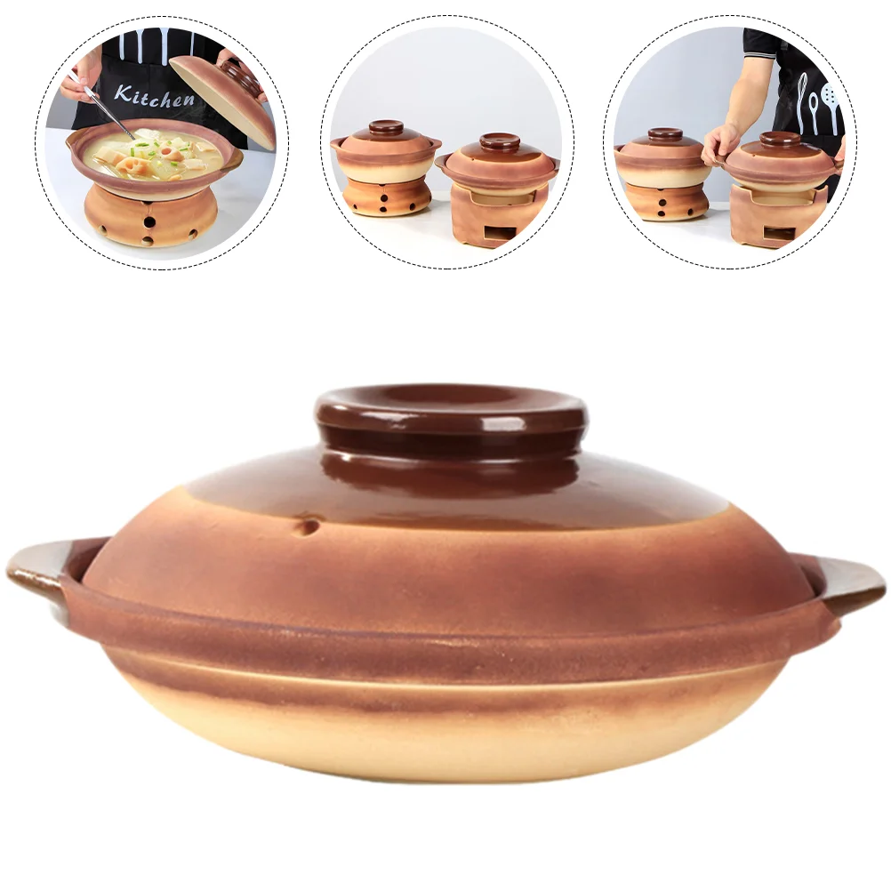

Clay Pot Cooking Casserolepots Ceramic Cast Iron Frying Panlidstew Kitchen