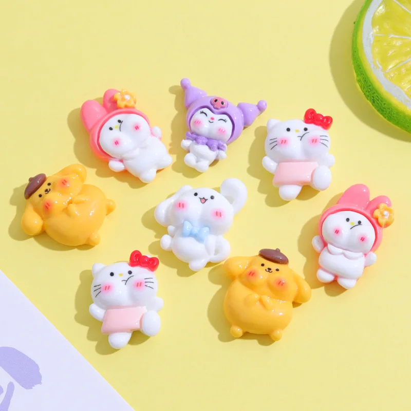 100 милый рисунок с рисунком лица Sanrio мультяшный из смолы аксессуары для украшения