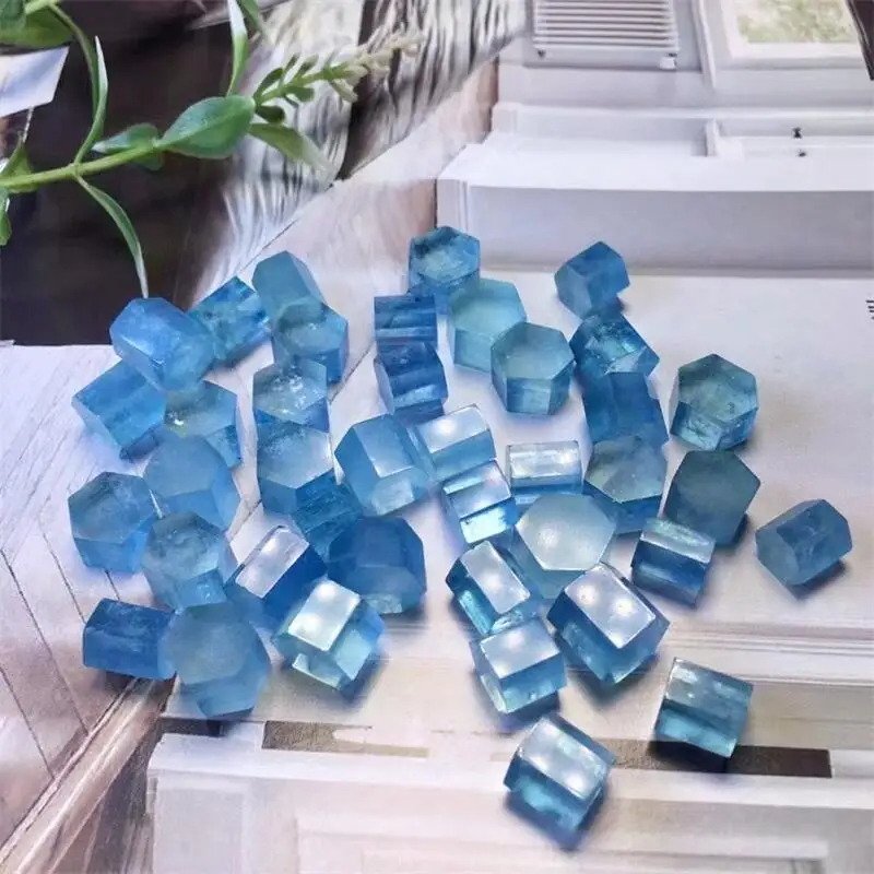 10 шт. Природный Аквамариновый точечный лечебный хрустальный камень башня рейки