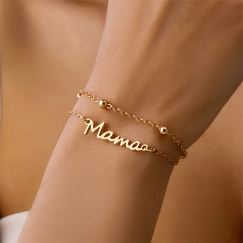 Браслет rinhoo из меди с подвеской "мама"