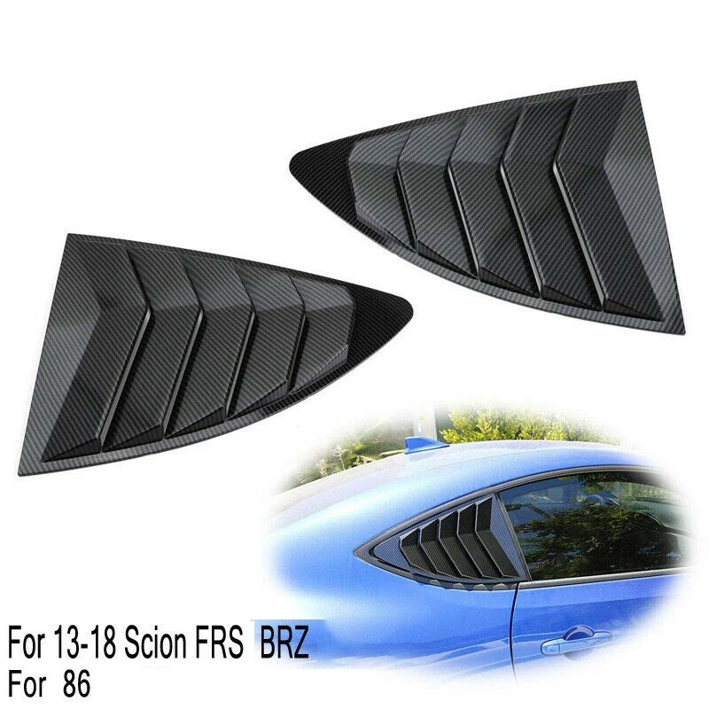 Автомобильный абажур из углеродного волокна ABS на заднюю четверть окна жалюзи