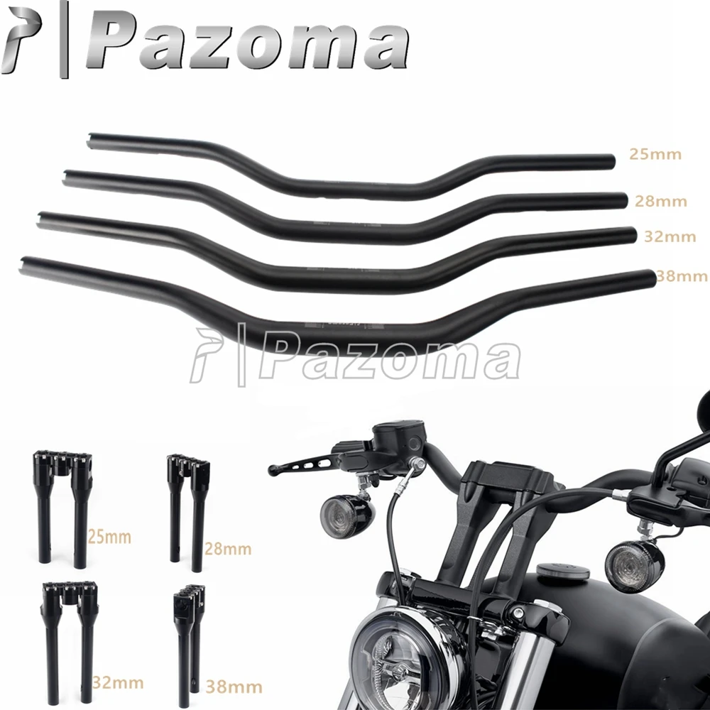 

Motorcycle Handle Risers 25mm/28mm/32mm/38mm Rretro Handlebar Bars For Harley most Dyna Street Bob Softail Sportster XL Custom