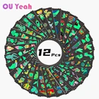 12 шт. в комплекте светящиеся Мультяшные временные татуировки наклейки для детей кавайные сказочные животные Детские декоративные наклейки набор для макияжа