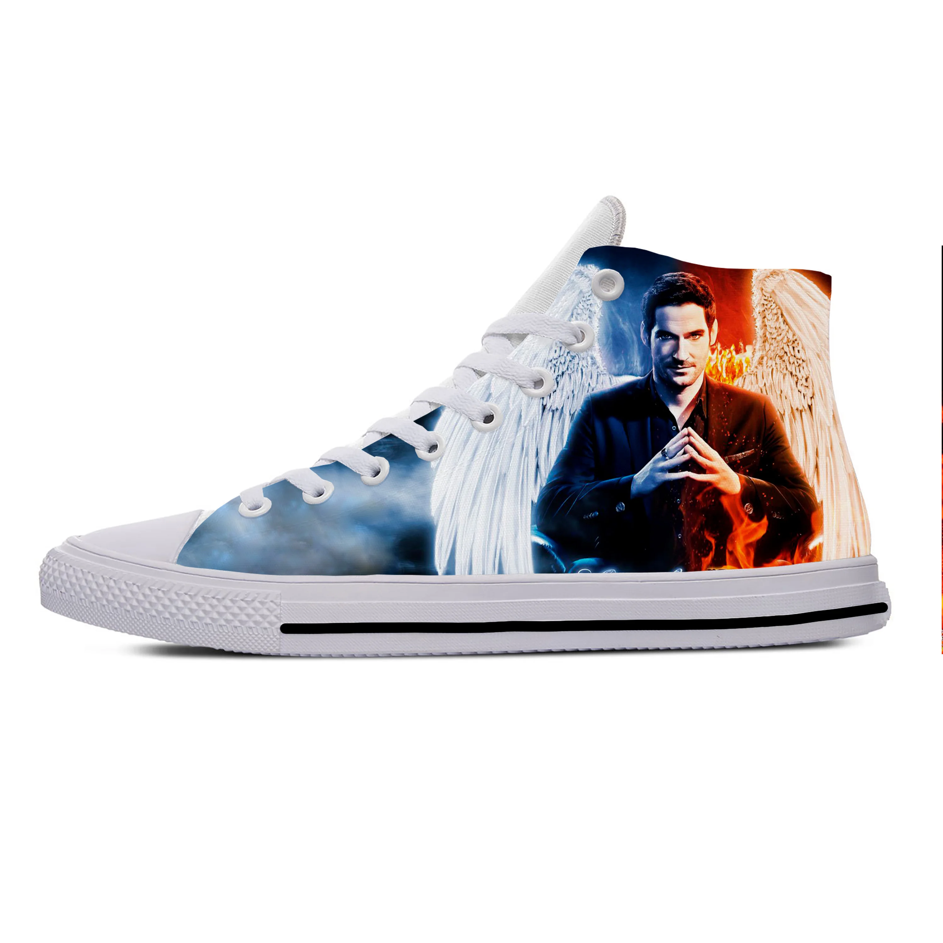 

Devil Lucifer Anime Cartoon Manga Comic Fashion Casual Cloth Shoes High Top Lightweight Breathable 3D Print Men Women Sneakers