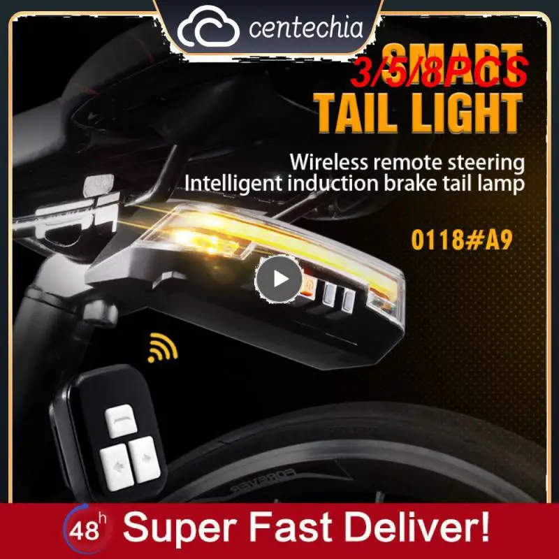 

3/5/8PCS For Bicycles 3 Controller Wireless Remote Control Taillight 2000mah IPX6 Intelligent Steering 2021 Light-induced