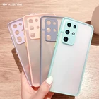 Противоударный матовый чехол для Samsung Galaxy S21 S20 FE S10 Note 20 Ultra 9 10 Plus M52 A12 A32 A42 A72 A52 A51 71, прозрачный чехол