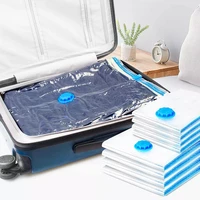 2022vacuum bag for clothes foldable compressed organizer transparent seal bag travel space saving storage packet home organizer