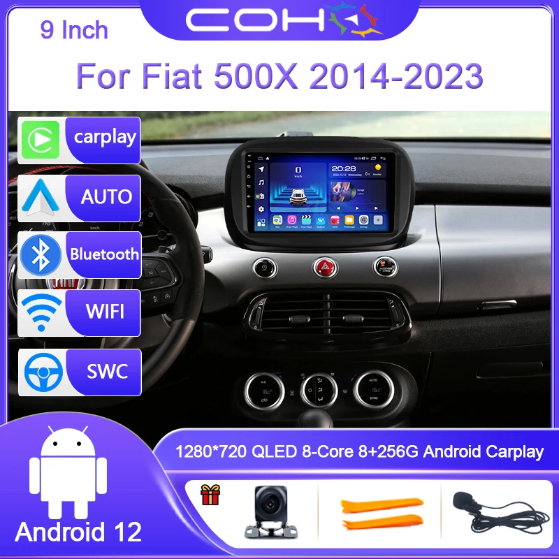 Автомобильный мультимедийный плеер для Fiat 500X 2014-2023 стереопроигрыватель радио