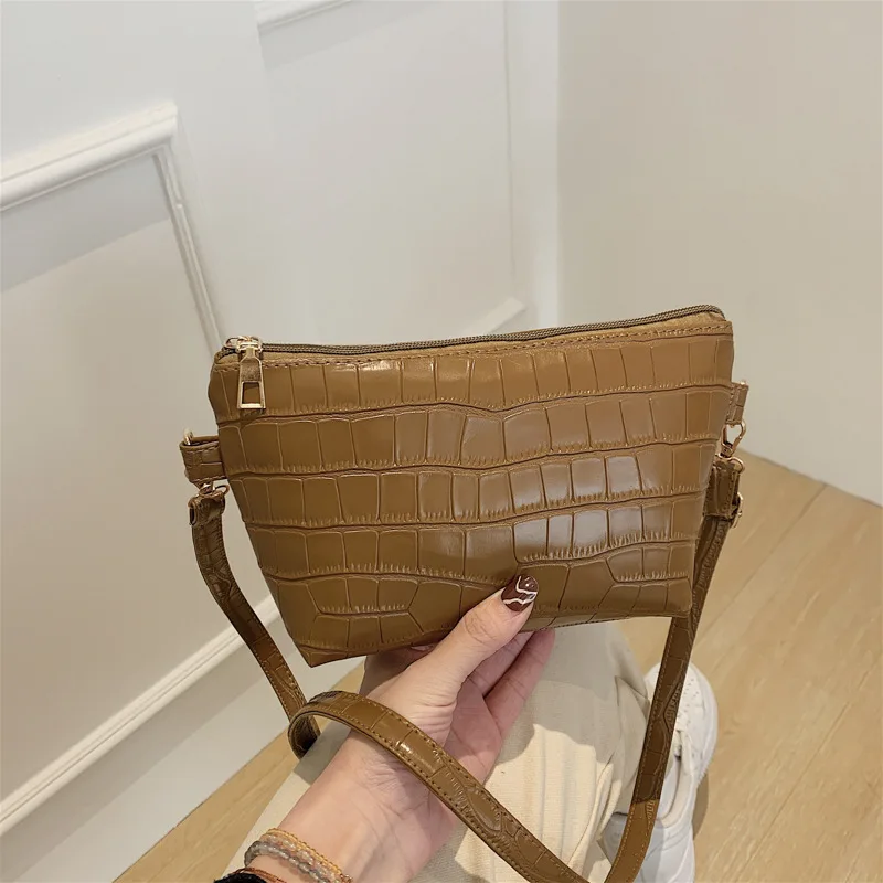 

Fashion Design Women Shoulder Bag Stone Pattern Small Handbags Casual Crossbody Bags Pu Leather Bucket Hand Bag