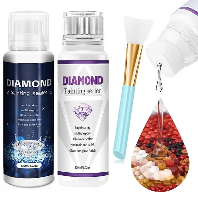 

25-240ML Diamond Painting Sealer 5D Diamond Painting Art Glue Permanent Hold Shine Effect Sealer Diamond Painting Puzzle