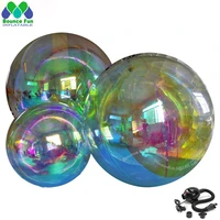 high quality pvc rainbow laser hanging giant inflatable mirror ball for promotion party show display commercial advertising