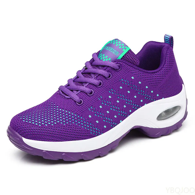 

Women Sneakers Mesh Running shoes Ladies Walking Dancing Sport Shoes Outdoor Air Cushion Breathable Footwear Lace up Sneakers