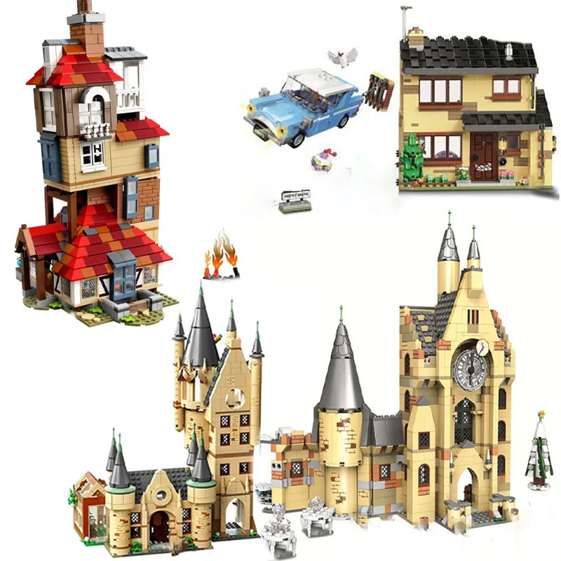 

2022 Harrisly Forbidden Forest Bell Tower Umbridge& Encounter Tower 4 On The Burrow Hedwig Building Blocks Toys For Kids Gifts