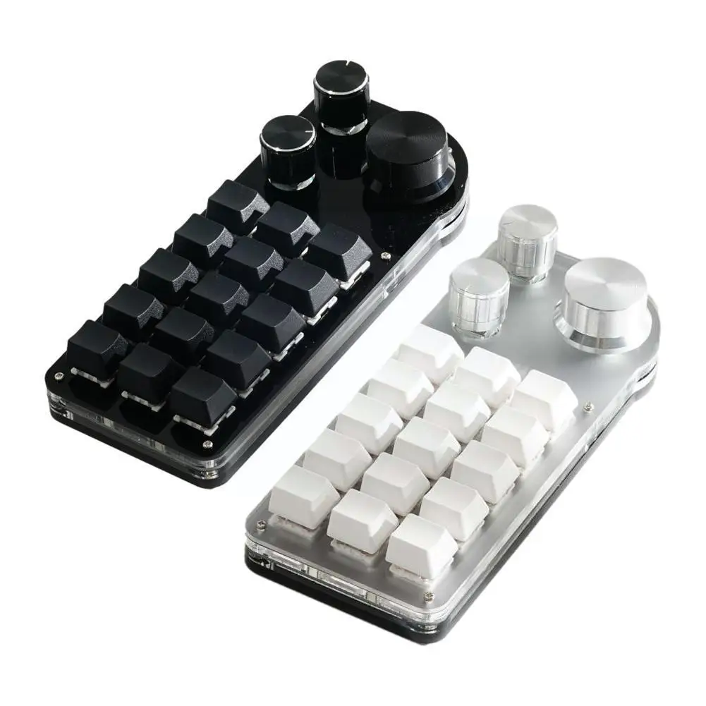 

Программирование макросъемки пользовательская ручка клавиатура RGB 15 клавиш копия фотошопа механическая кнопка мини игровая паста Hotswap макропад клавиатура C0Z4