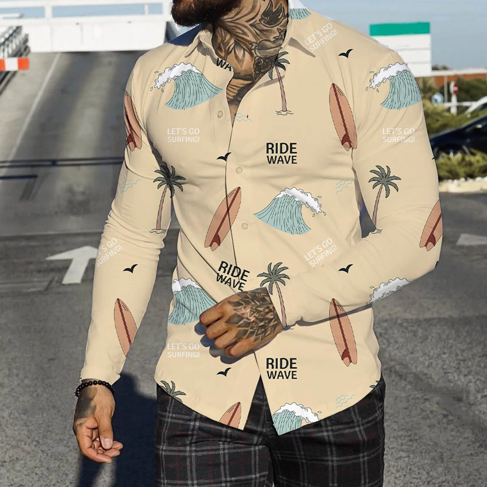

Classic T Shirts for Men White Men T Shirts Men Autumn Winter Single Breasted Casual Silver 100 White Long Sleeve Exercise Top