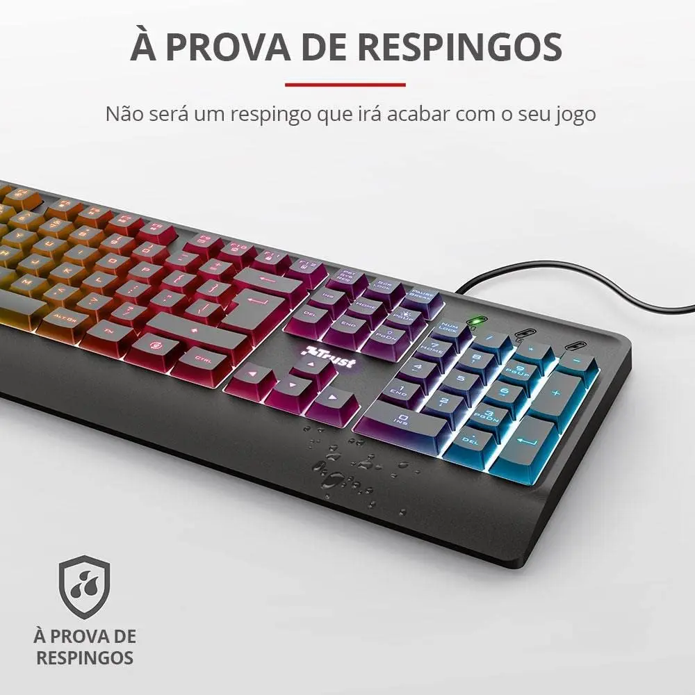 

Gorgeous Rainbow LED Backlit Wired Ziva Gaming Keyboard for Immersive Gaming Experience