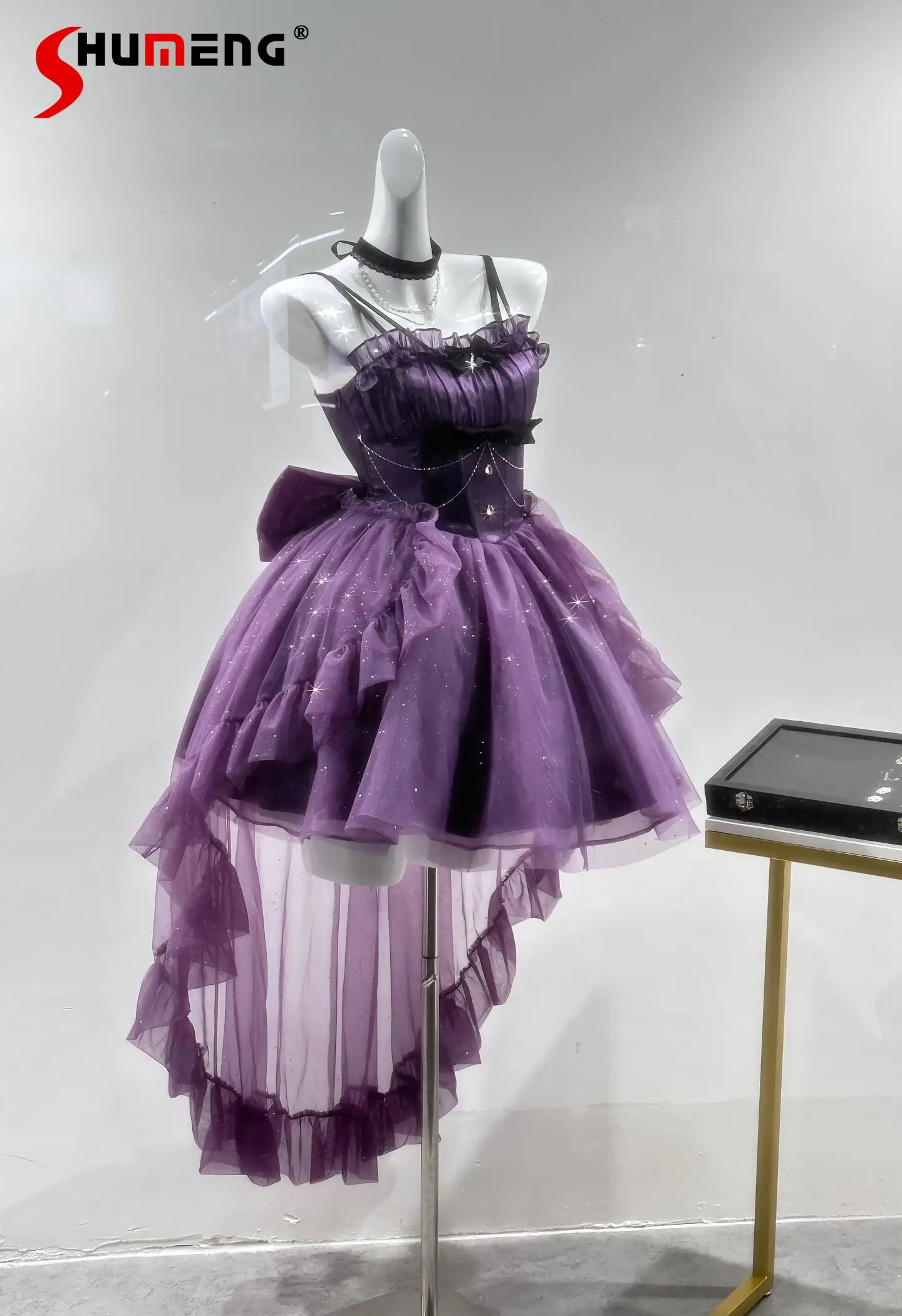 Рождественское фиолетовое платье принцессы Лолиты на подтяжках Jsk для девочек