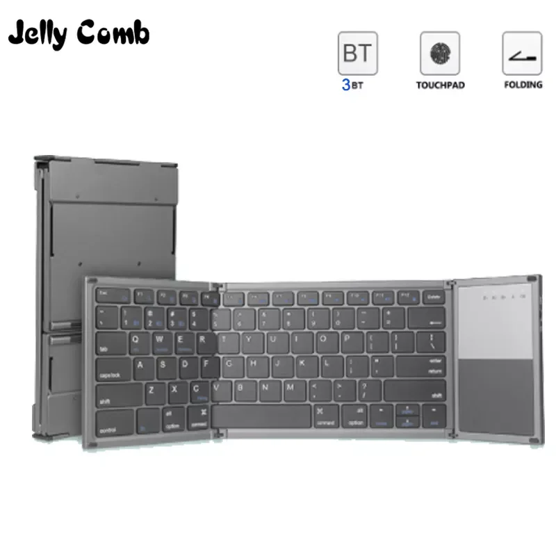 

Портативная Складная Беспроводная клавиатура Jelly Comb с Bluetooth и сенсорной панелью