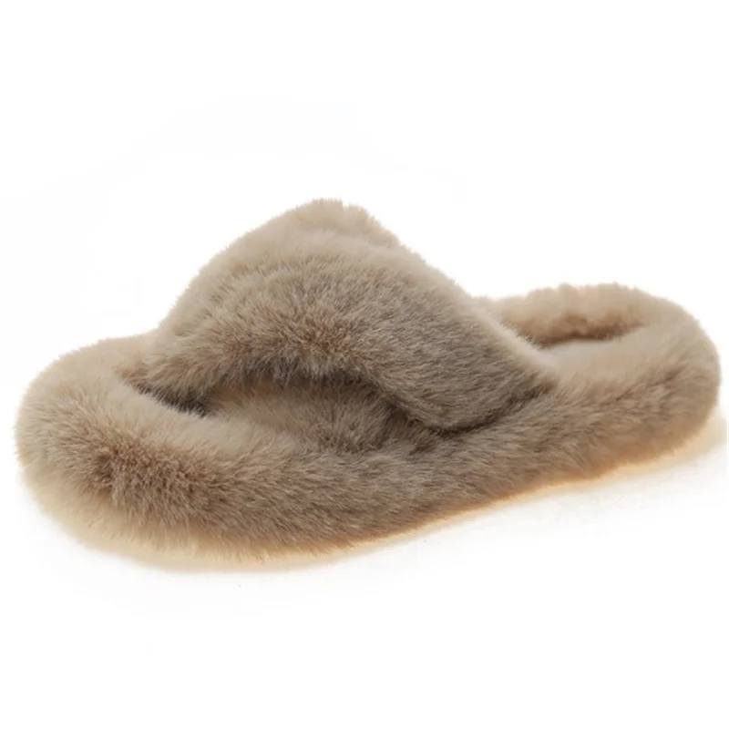 

New style woolen slippers women fashion thick soled comfortable cotton slipper women casual breathable women cotton slippers