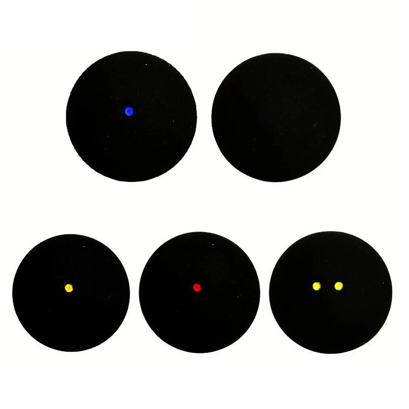 Bolas de goma deportivas de baja velocidad, bolas de Squash de color azul, rojo y amarillo para entrenamiento de jugadores profesionales, color negro, 40mm, 2 unids/lote