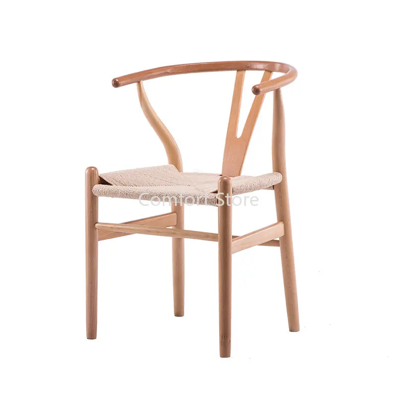 

Wooden Kitchen Nordic Dining Chairs Wishbone Salon Design Outdoor Ergonomic Dining Chairs Modern Luxury Chaise Home Furniture WK