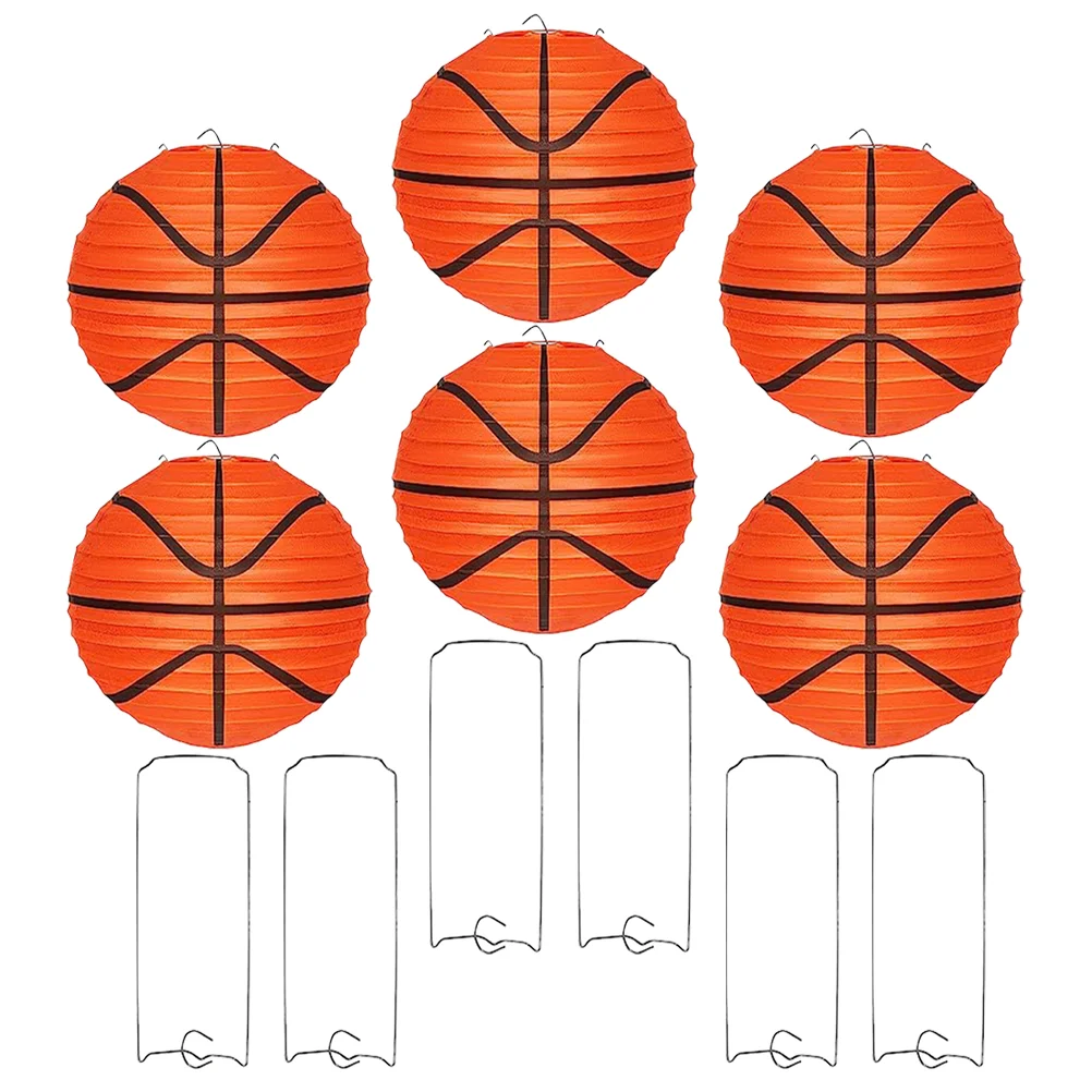 

Colored Lights Creative Paper Lantern Theme Party Decor Ceiling Basketball Lanterns Football